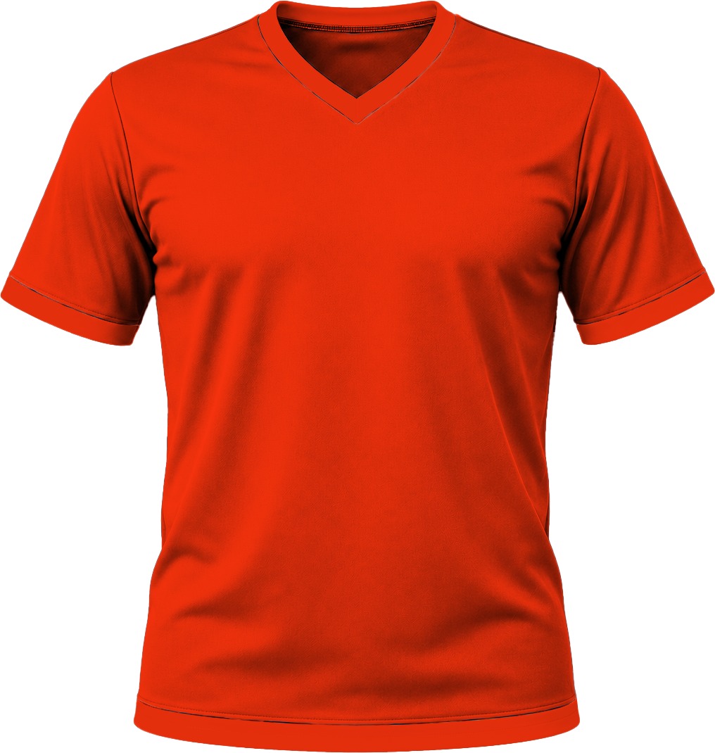 +27 Kiddies V-Neck T-shirt, Fitted Short Sleeve, Reverse Birdseye