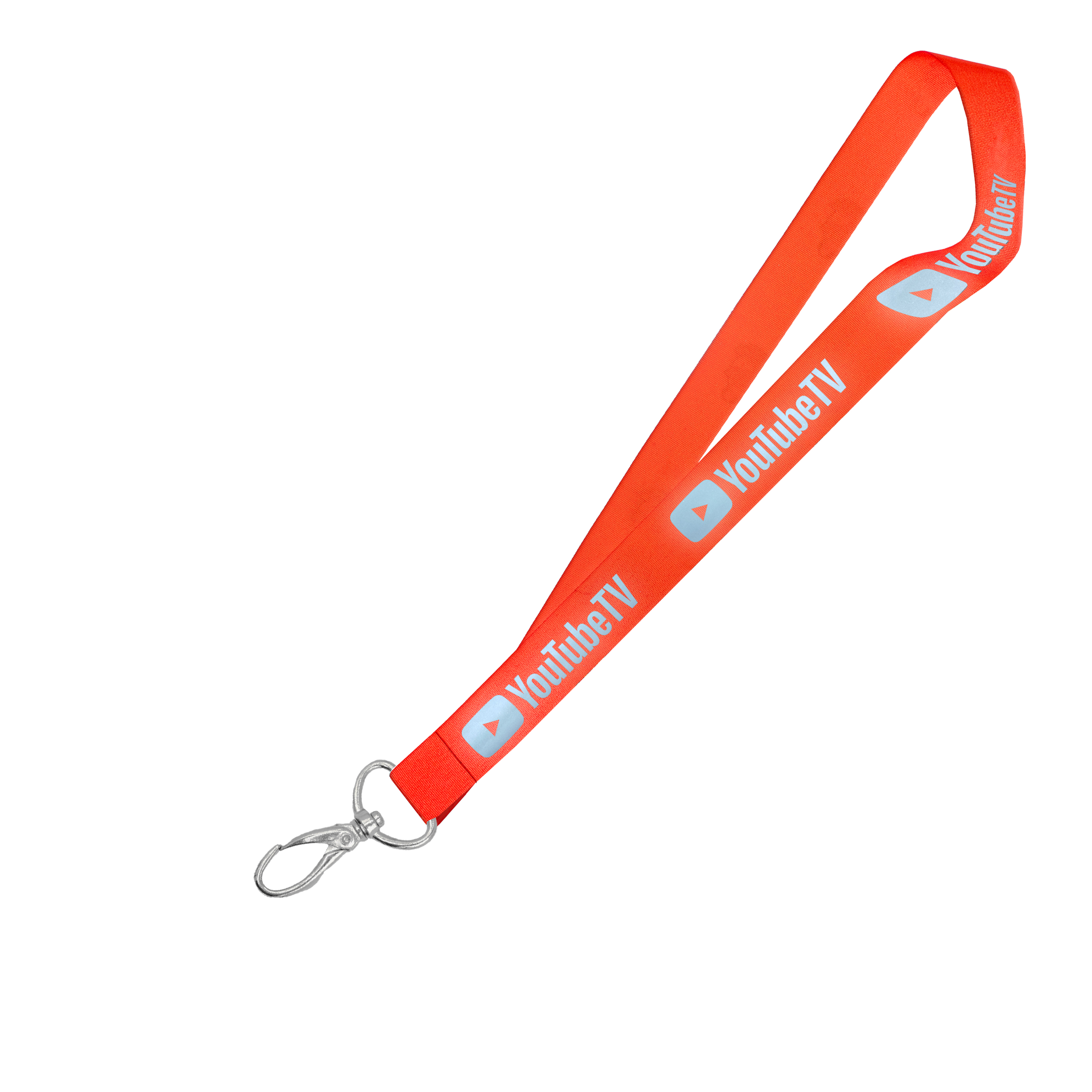 Hi-Viz Lanyard Silver Reflective Print S/Sided with Lobster Clip