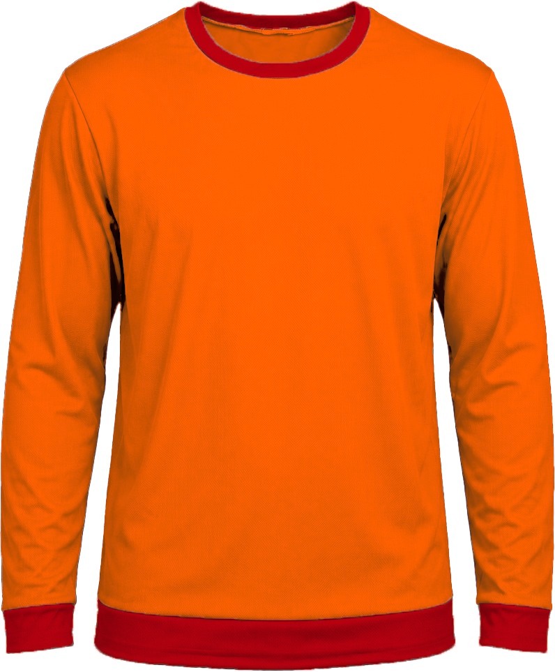 Ringer Unisex Crew Neck T-shirt, Fitted Long Sleeve, Birdseye
