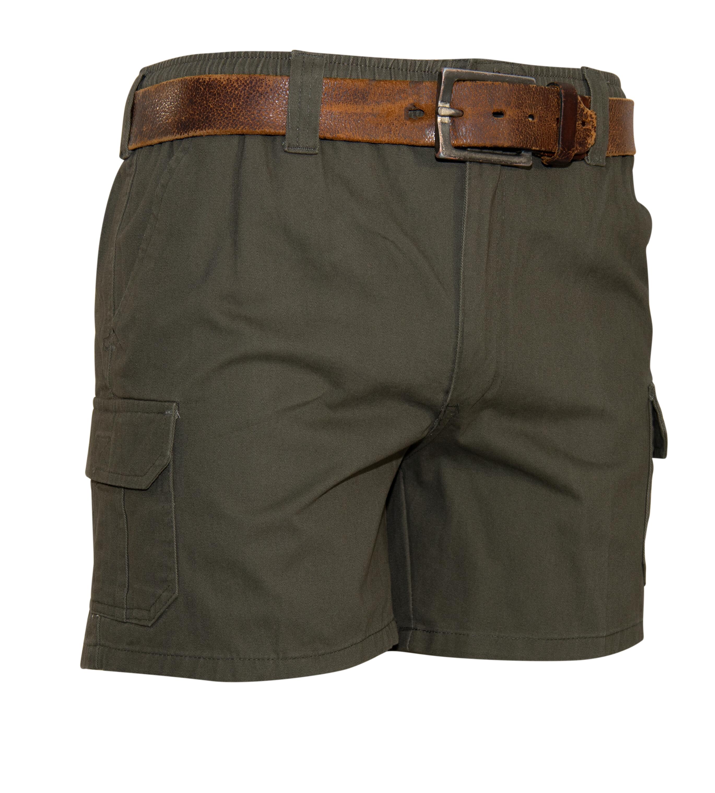 Men's Elasticated Stretch Canvas Mountain Shorts