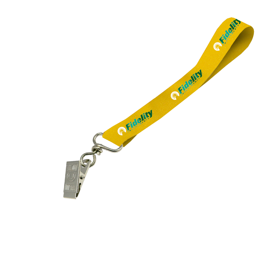Hi-Viz Wrist Phone Strap DTF Full Colour Reflective Print S/Sided with Crocodile Clip