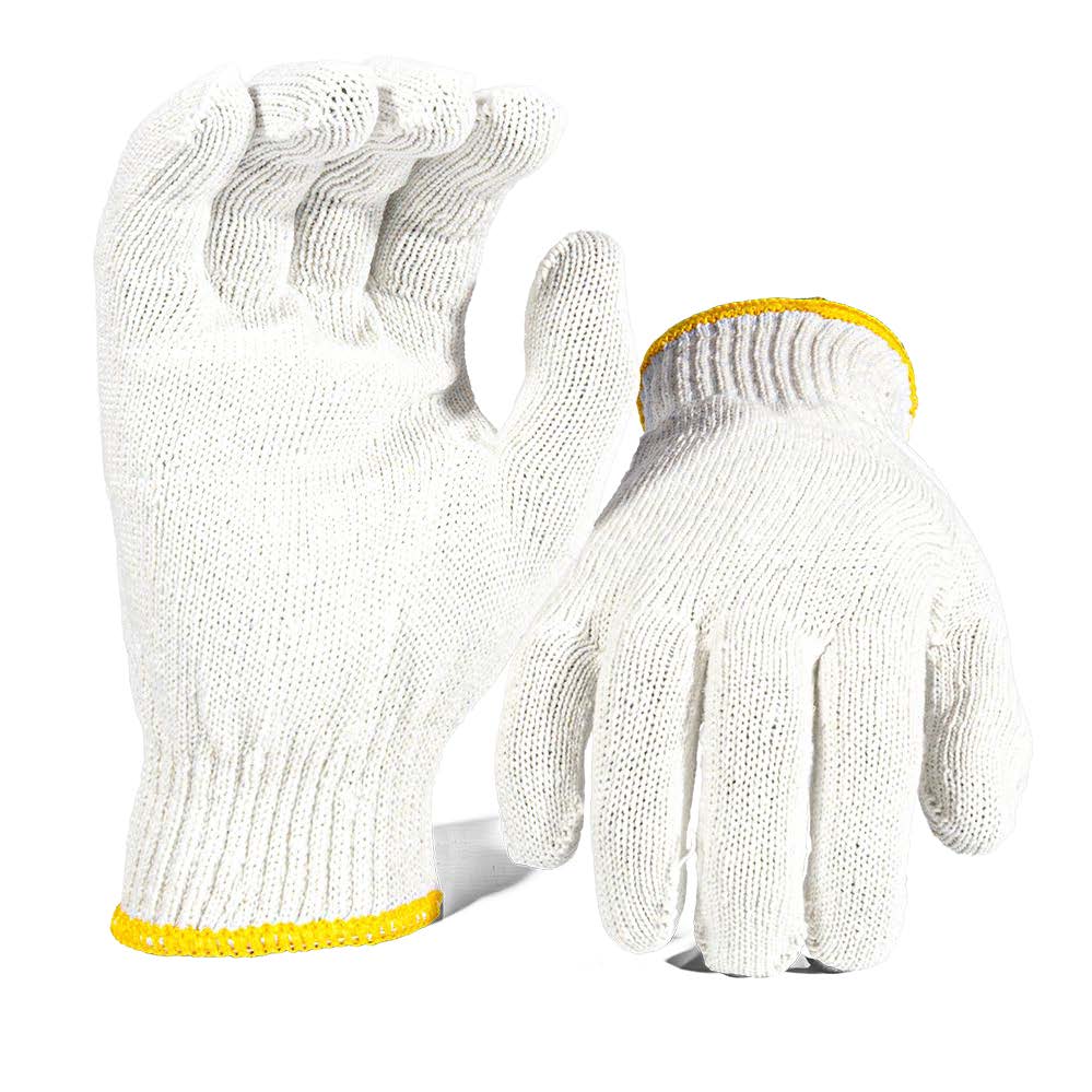 Cotton Knit Glove White 500G - Pack Of 12 Pairs