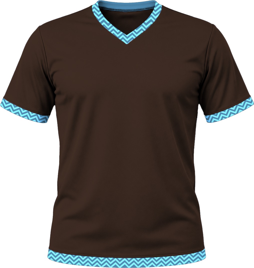 19Ten Kiddies V-Neck T-shirt, Fitted Short Sleeve, Reverse Birdseye