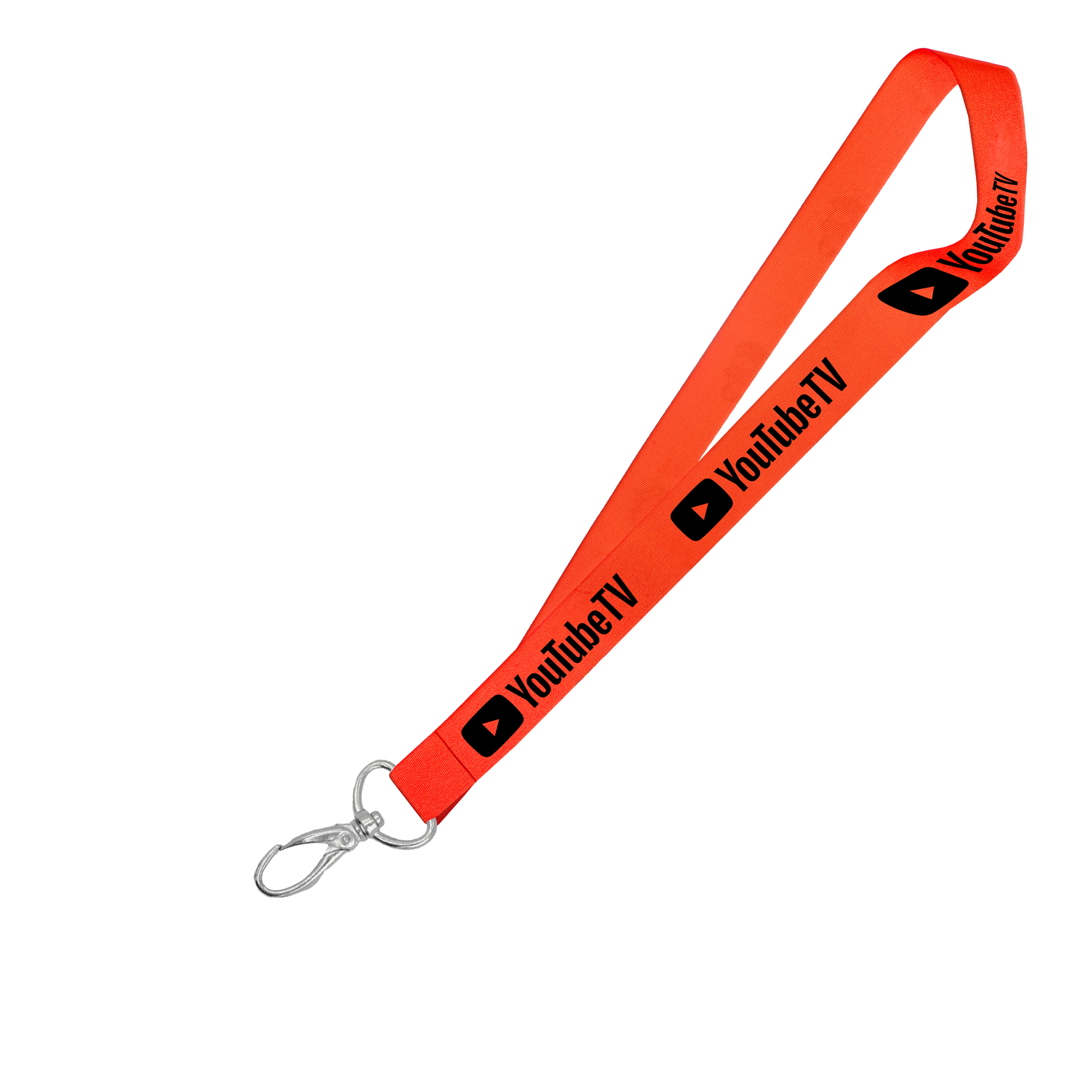 Hi-Viz Lanyard Black Sublimation Print S/Sided with Lobster Clip