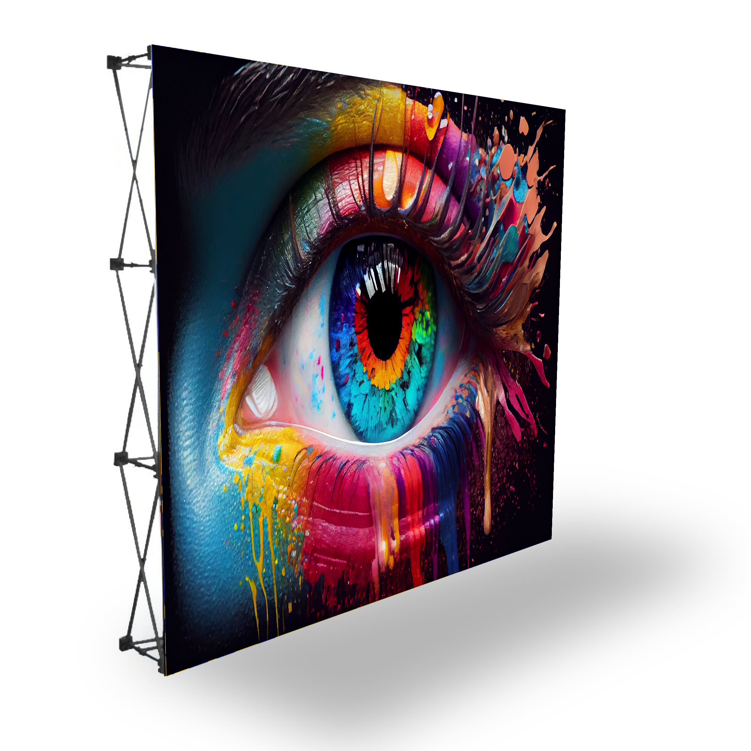 Durable display fabric Bannerwall 3 x 2.25m, Supplied Complete
