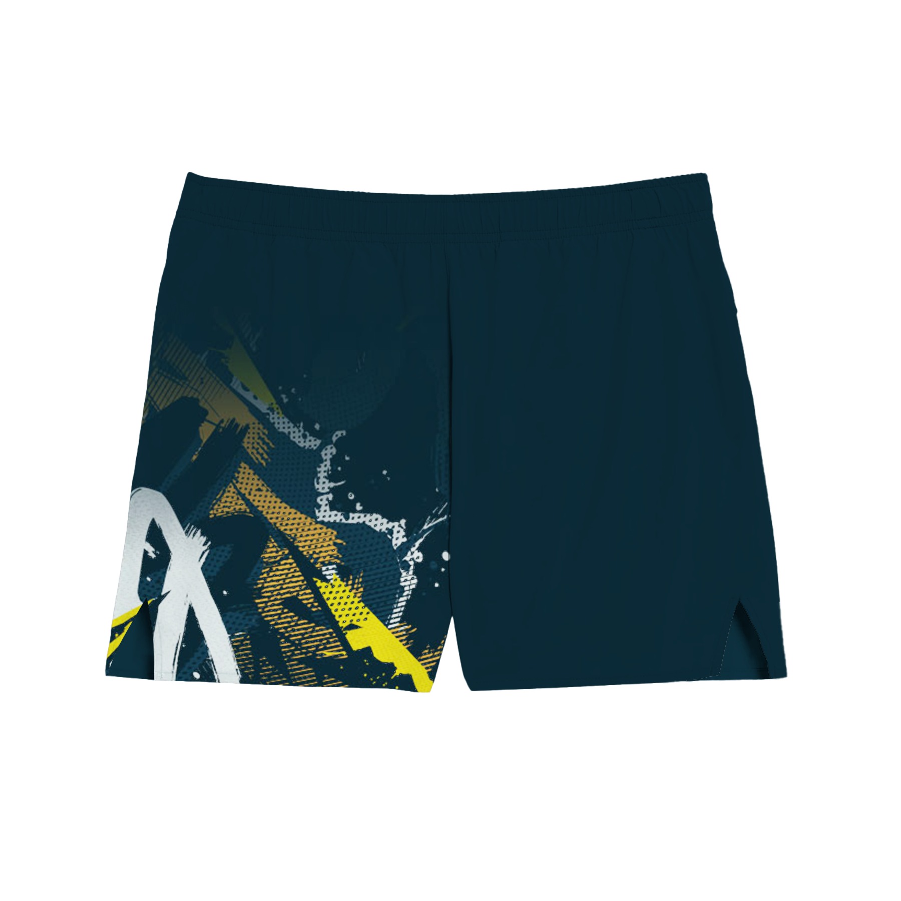 Dye Sub Men's Athletic Shorts, Woven Stretch