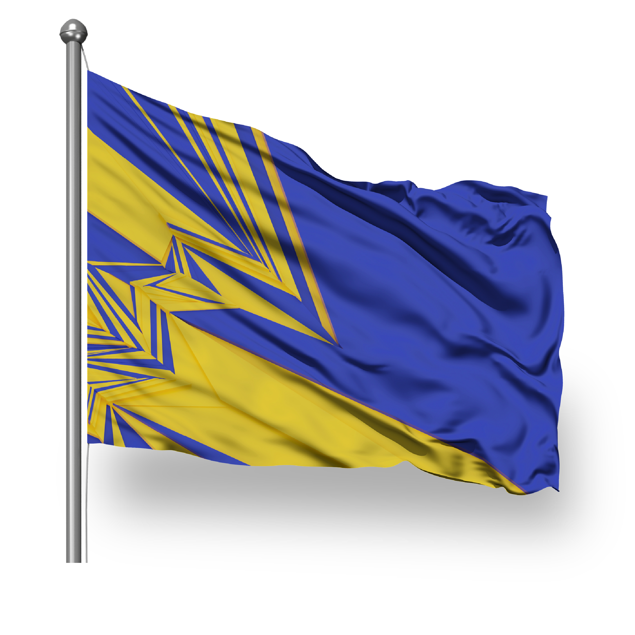 Display fabric Printed Flag, 1350mm x 900mm, single sided, with rope and toggle