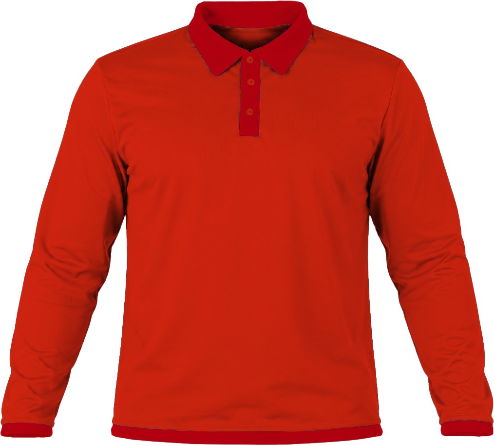 Ringer Unisex Golf Shirt, Fitted Long Sleeve, Reverse Birdseye