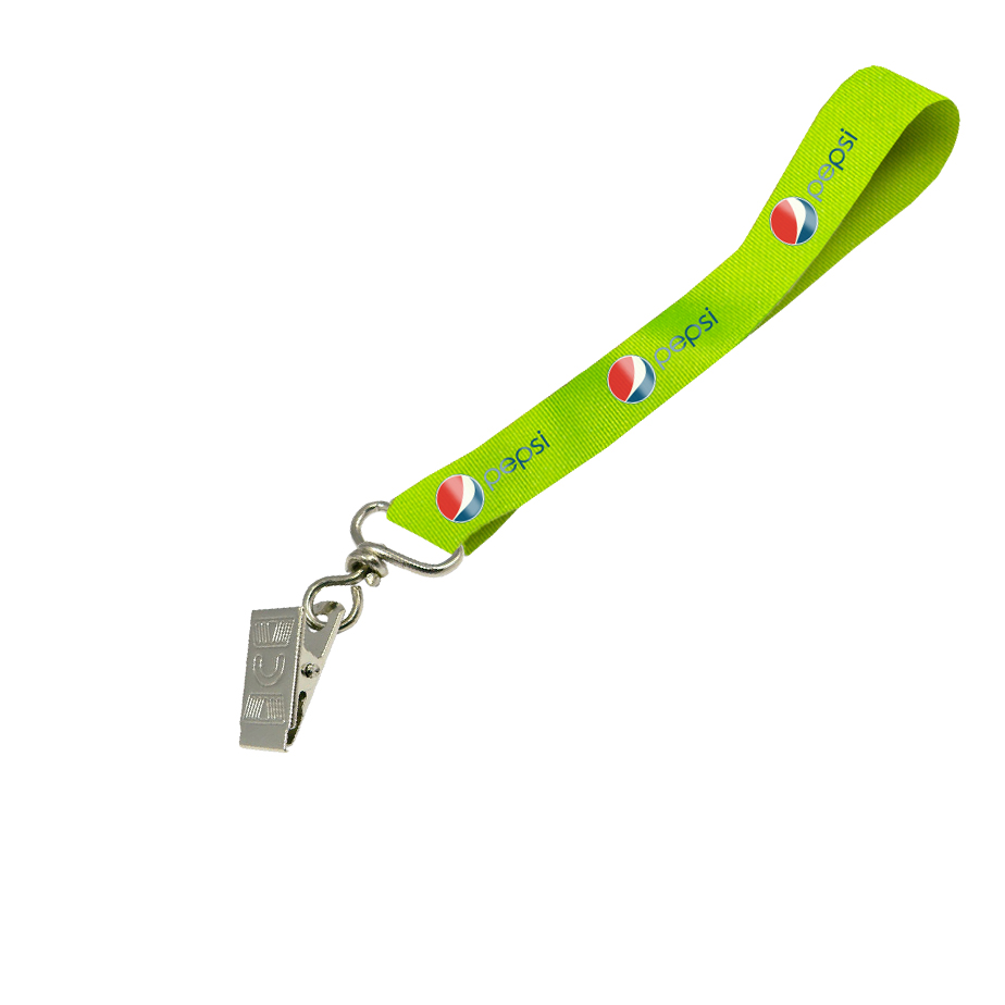Hi-Viz Wrist Phone Strap DTF Full Colour Reflective Print D/Sided with Crocodile Clip