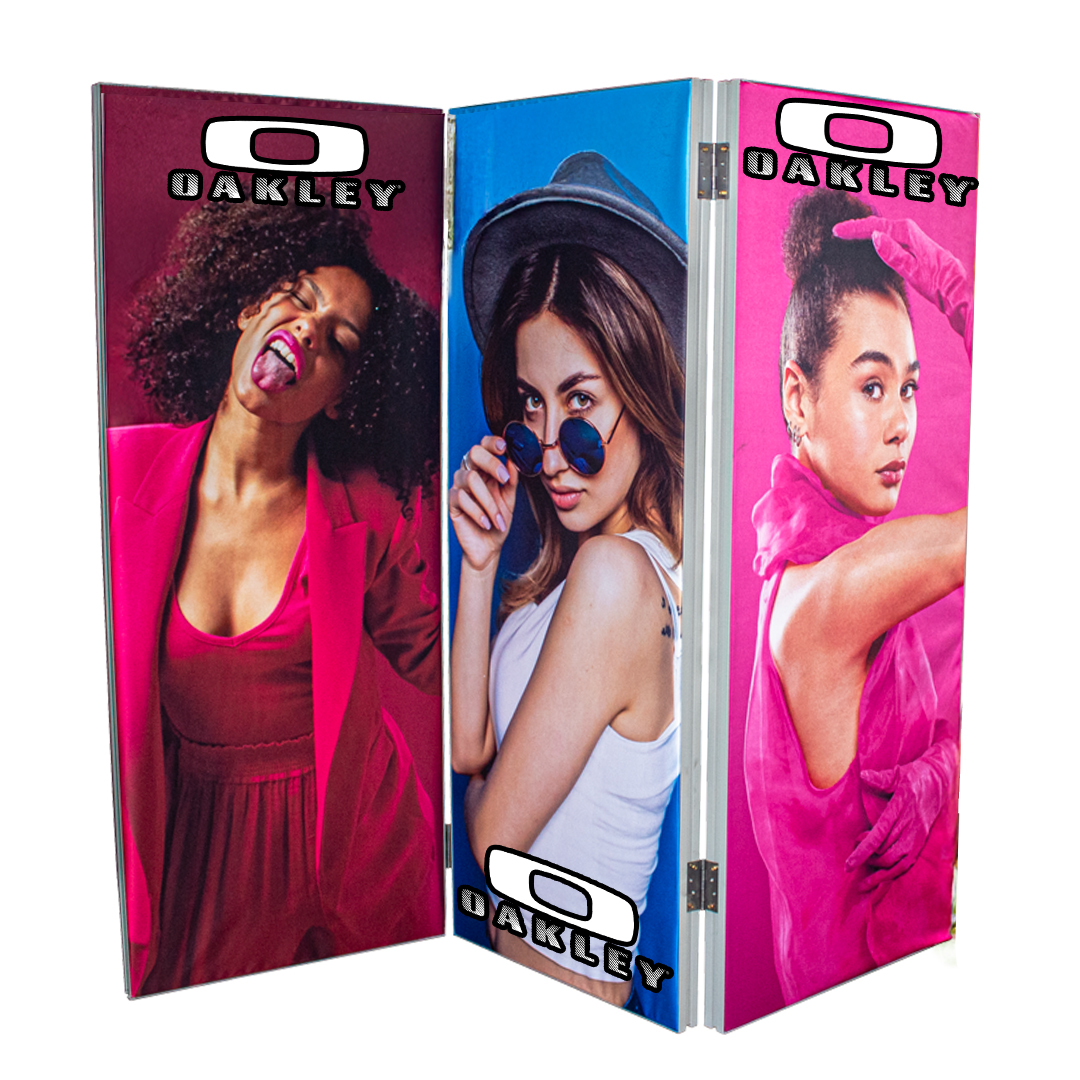 3 Panel Partition Fabric Frame Display