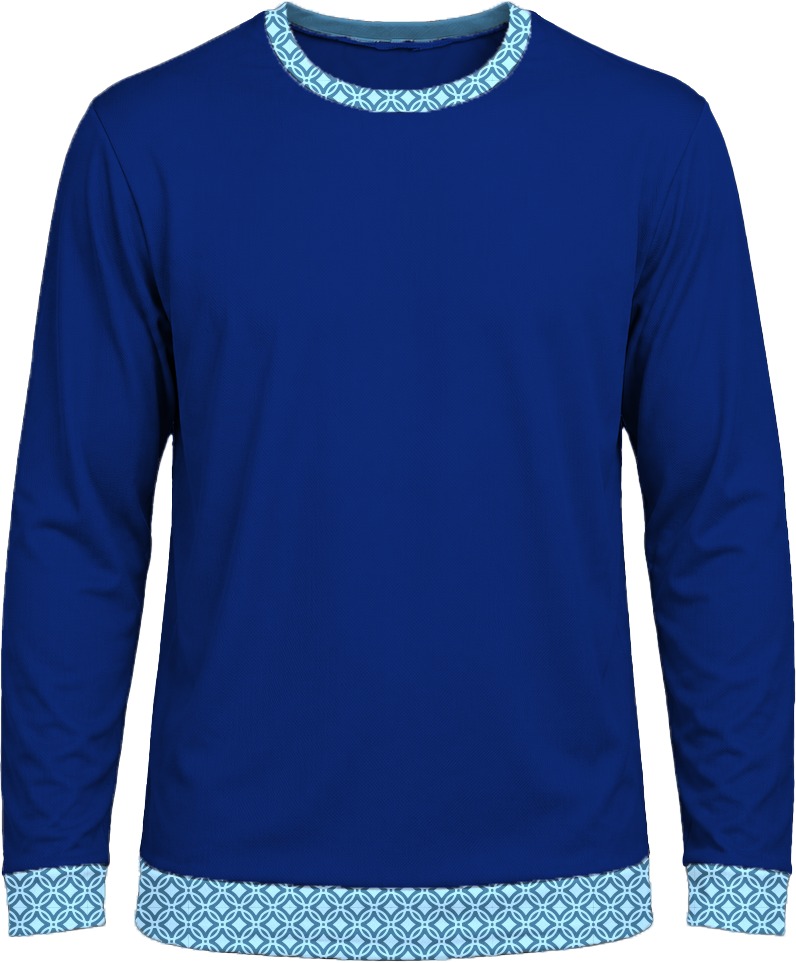 19Ten Kiddies Crew Neck T-shirt, Fitted Long Sleeve, Reverse Birdseye
