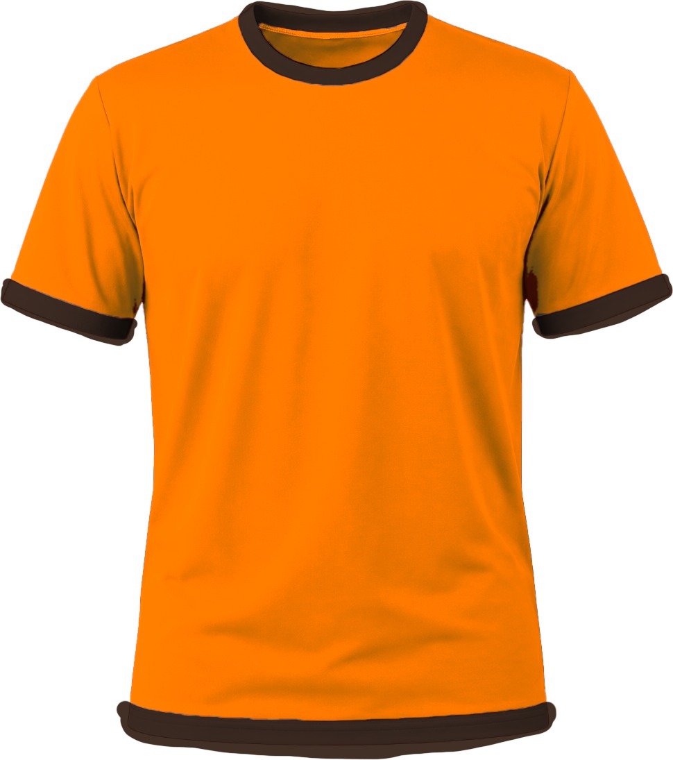 Ringer Kiddies Crew Neck T-shirt, Fitted Short Sleeve, Reverse Birdseye