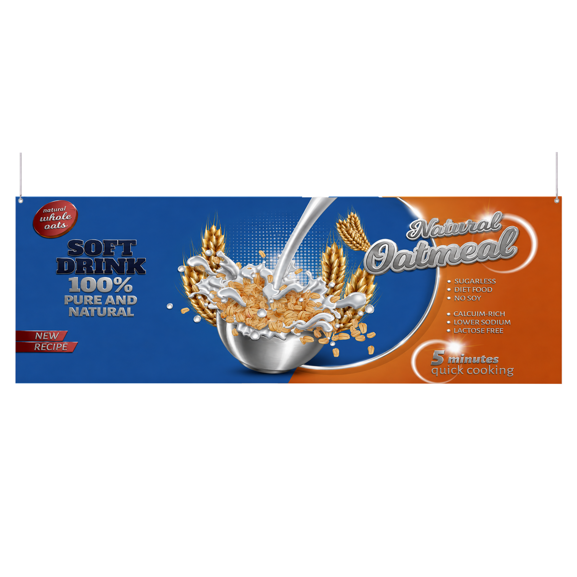B. YOND LITHO Hanging Banner (Single Sided Silver) 3000 x 1100mm