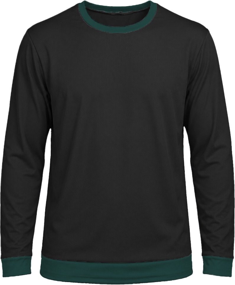 Ringer Kiddies Crew Neck T-shirt, Fitted Long Sleeve, Birdseye