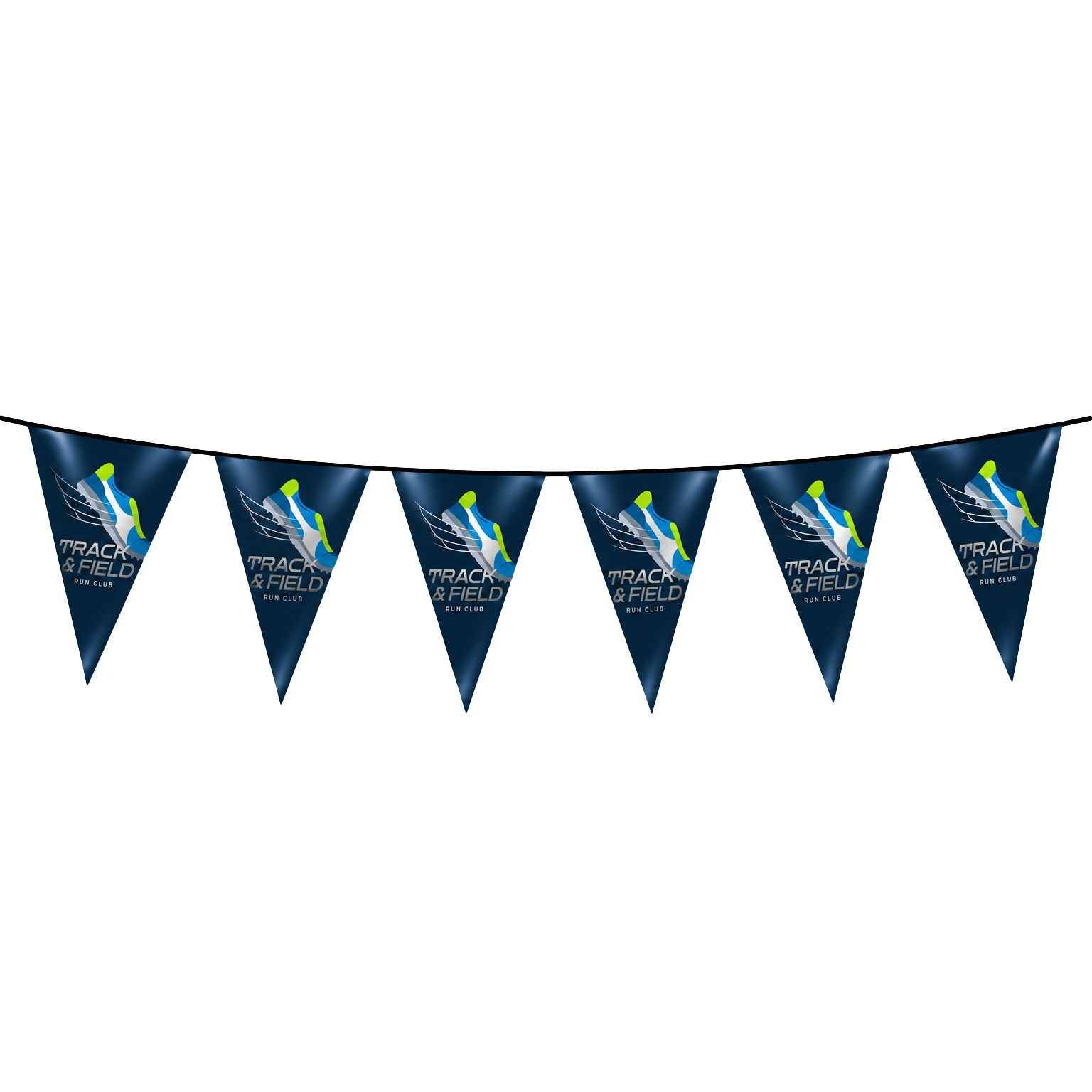 B. YOND LITHO Pennants Triangular (Single Sided Silver) 200 x 300mm