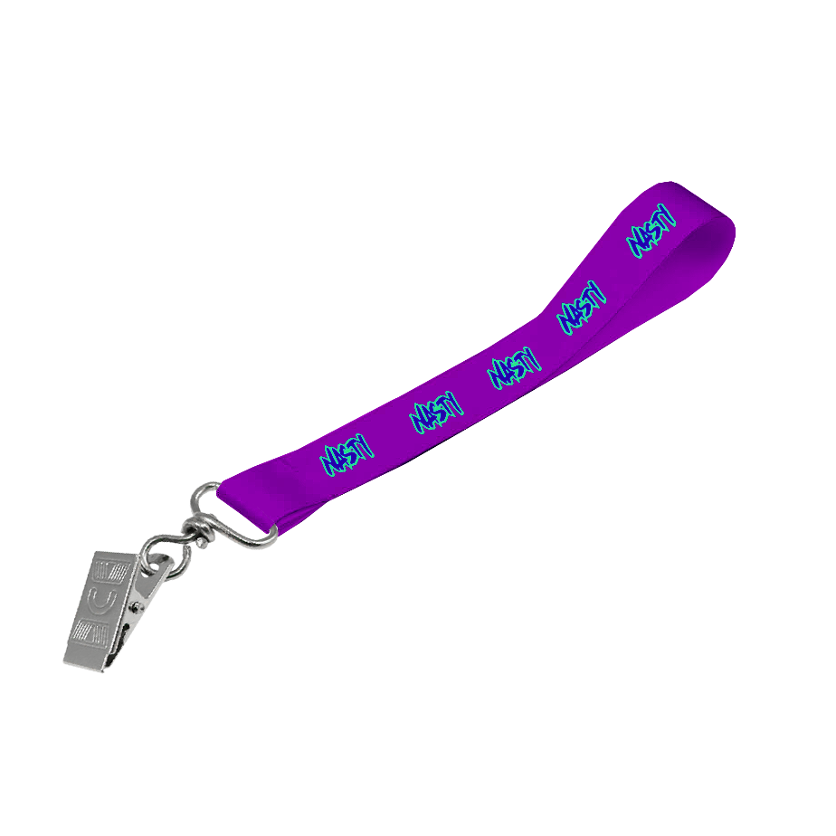 Satin Wrist Phone Strap D/Sided Print with Crocodile Clip 20 x 340mm