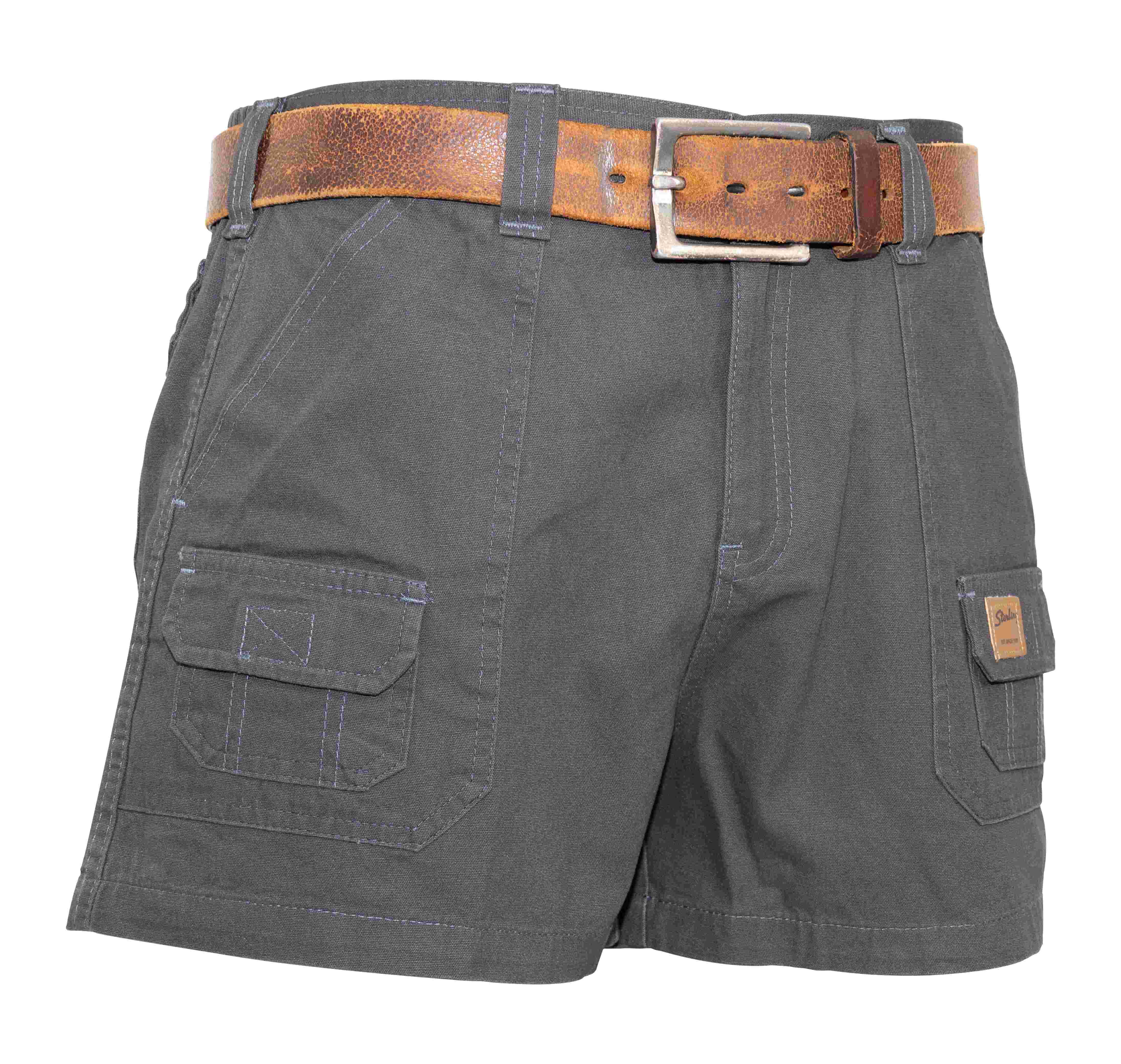 Men's Half Elasticated Canvas Shorties