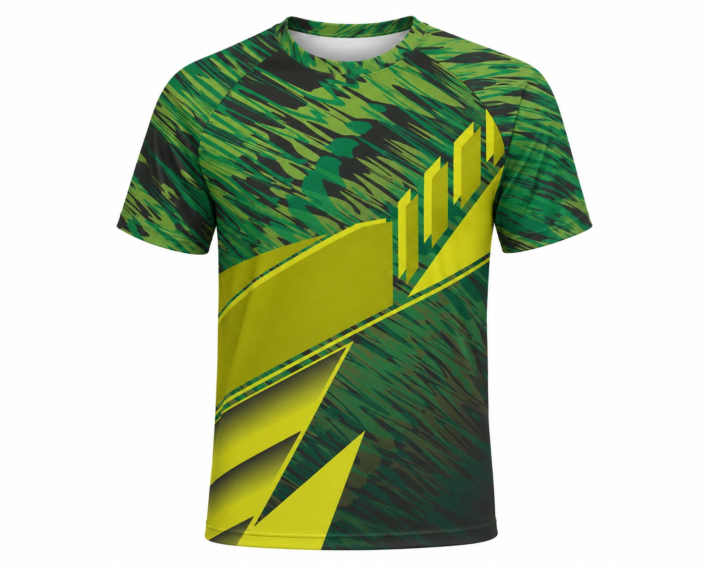 Dye Sub Men's Crew Neck T-shirt, Raglan Short Sleeve, Sport Tec