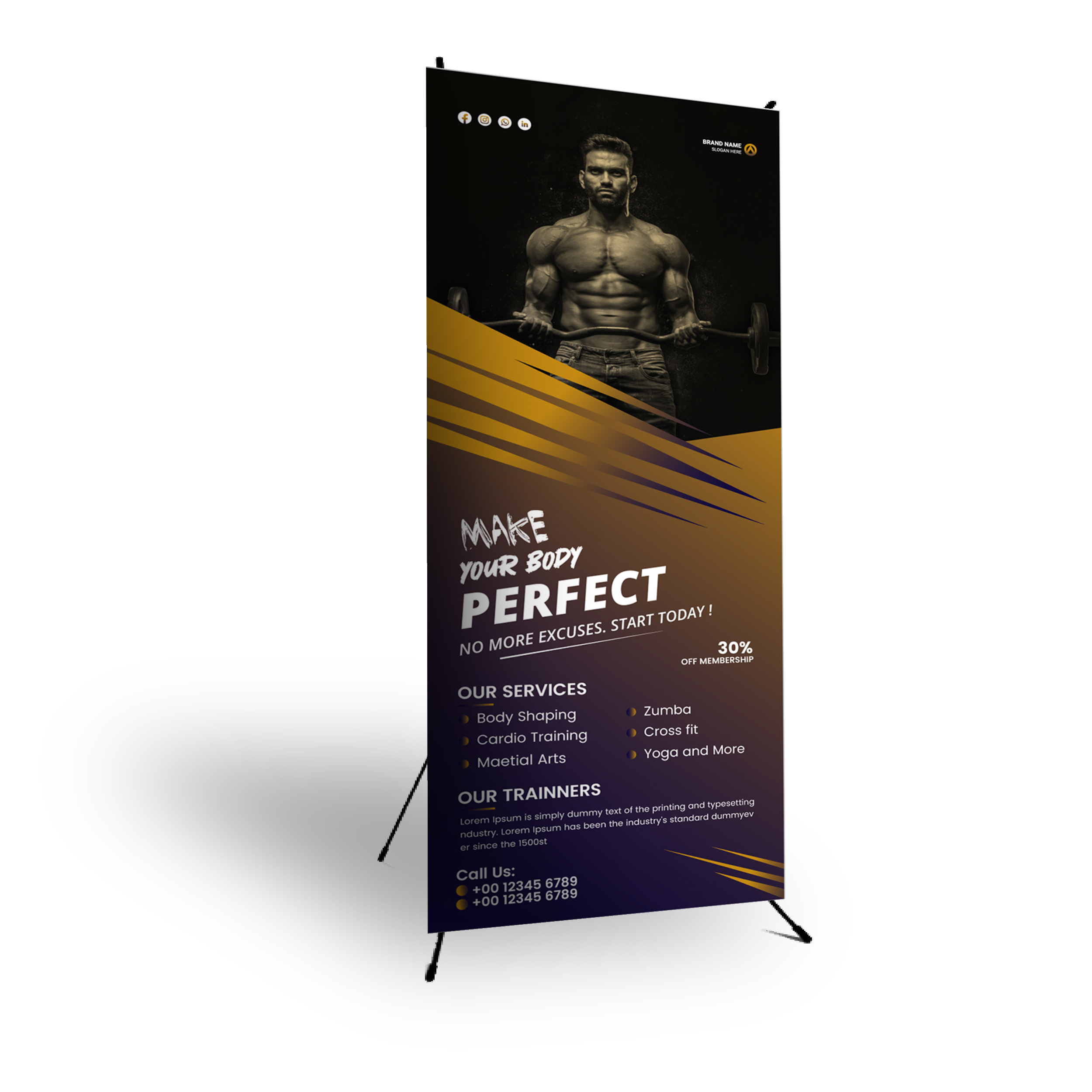 X-Frame Banner 0.8 x 1.8m, PVC, Complete