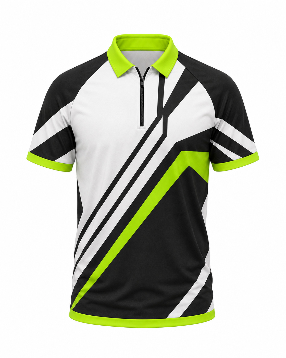 Dye Sub Men's Ringer Golf Shirt, Raglan Short Sleeve, Drop Needle