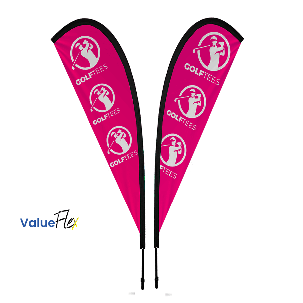 Display fabric Teardrop Banner 4m Double sided, Complete