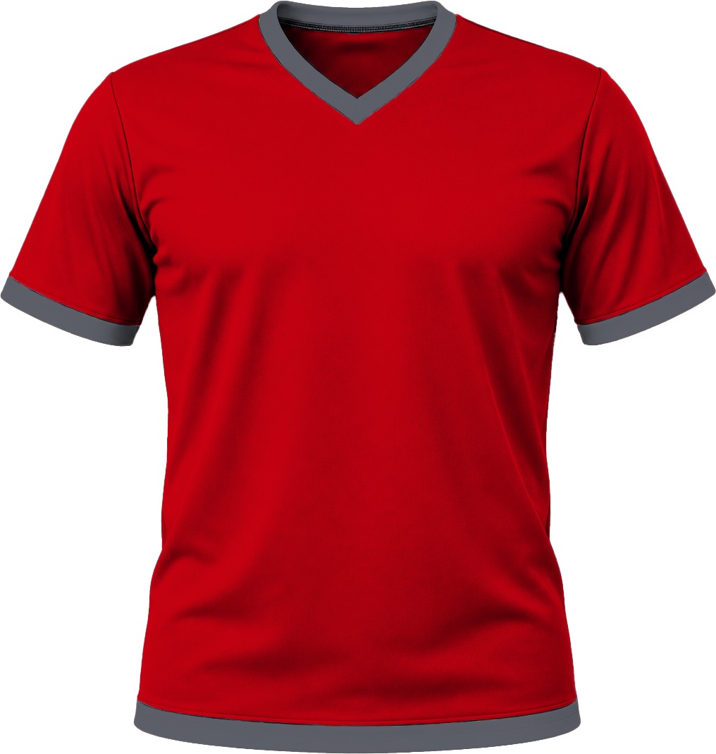 Ringer Ladies V-Neck T-shirt, Fitted Short Sleeve, Reverse Birdseye