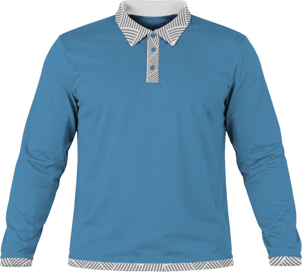 19Ten Unisex Golf Shirt, Fitted Long Sleeve, Birdseye