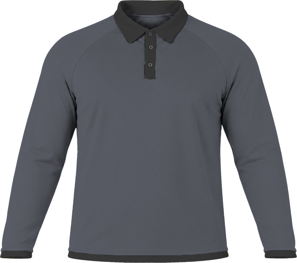 Ringer Unisex Golf Shirt, Raglan Long Sleeve, Birdseye