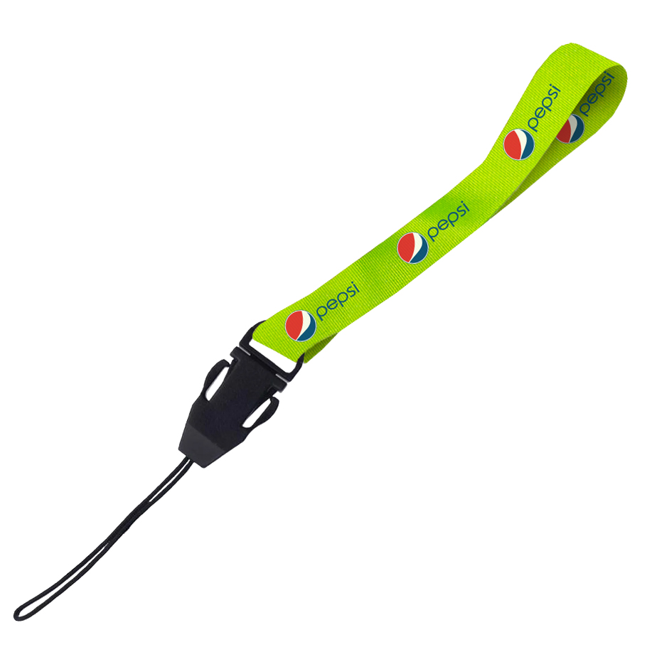 Hi-Viz Wrist Phone Strap DTF Print D/Sided with Cellphone Clip