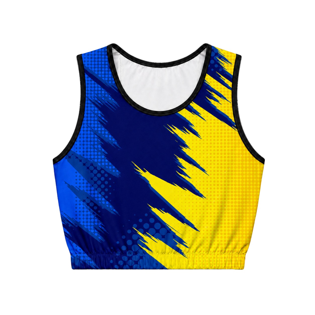 Dye Sub Ladies Crop Top Running Top, Form Text Lycra