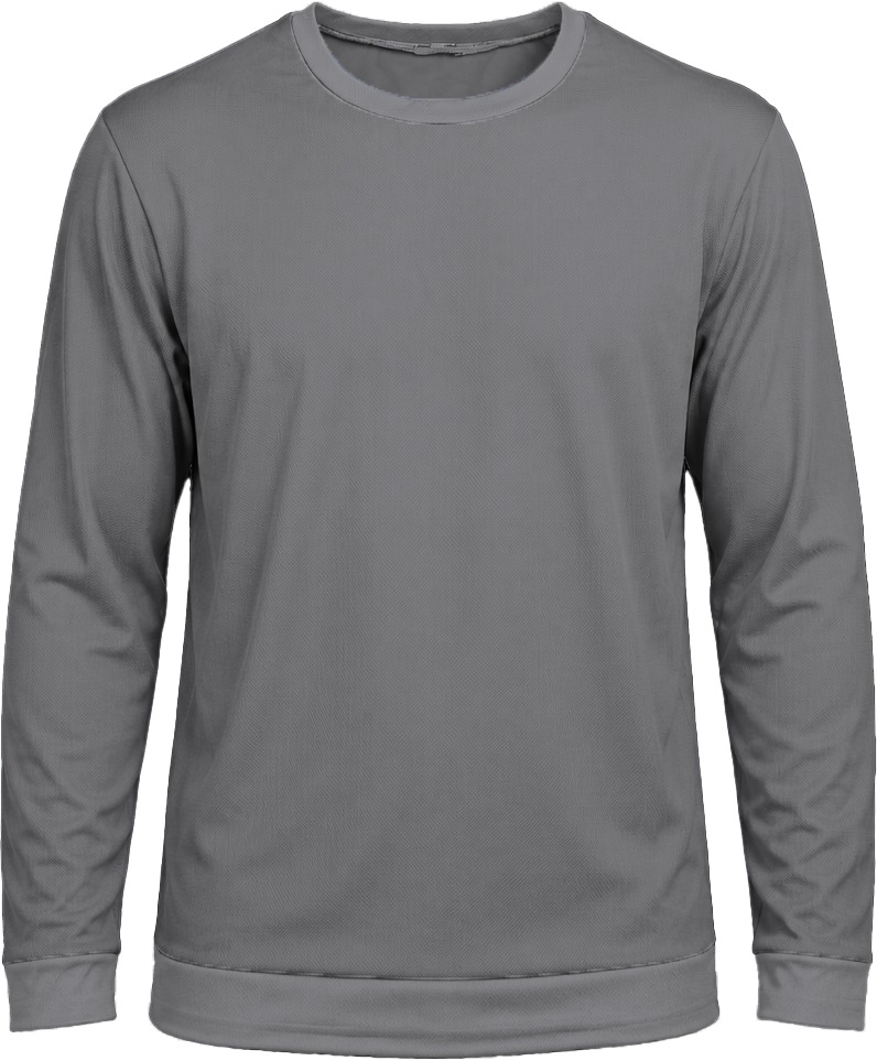 +27 Kiddies Crew Neck T-shirt, Fitted Long Sleeve, Reverse Birdseye