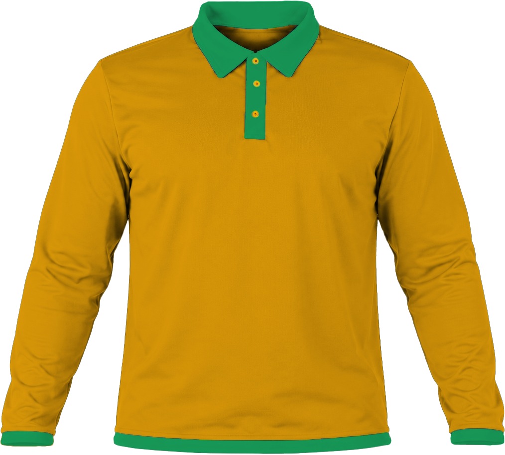 Ringer Unisex Golf Shirt, Fitted Long Sleeve, Birdseye