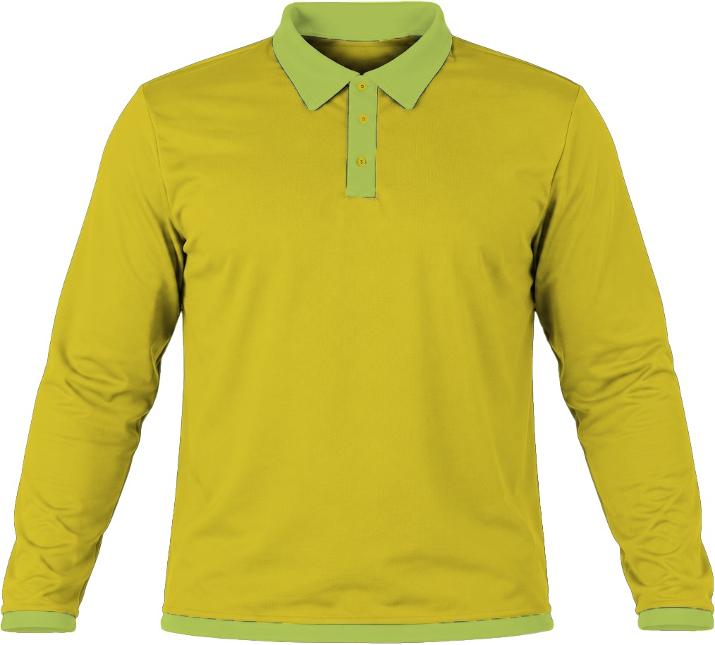 Ringer Unisex Golf Shirt, Fitted Long Sleeve, Birdseye