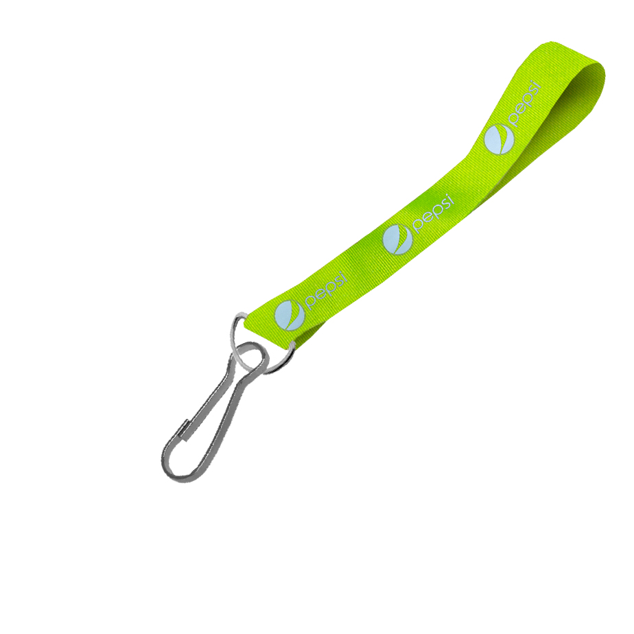 Hi-Viz Wrist Phone Strap Silver Reflective Print S/Sided with Swivel Hook