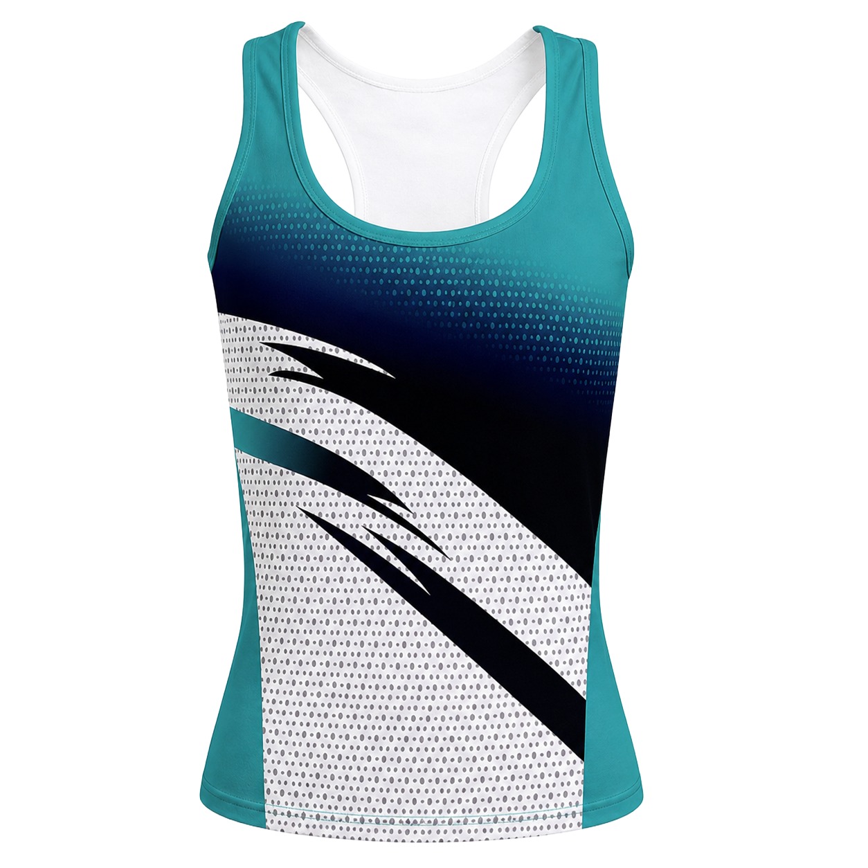 Dye Sub Ladies Racer Back Vest, Birdseye