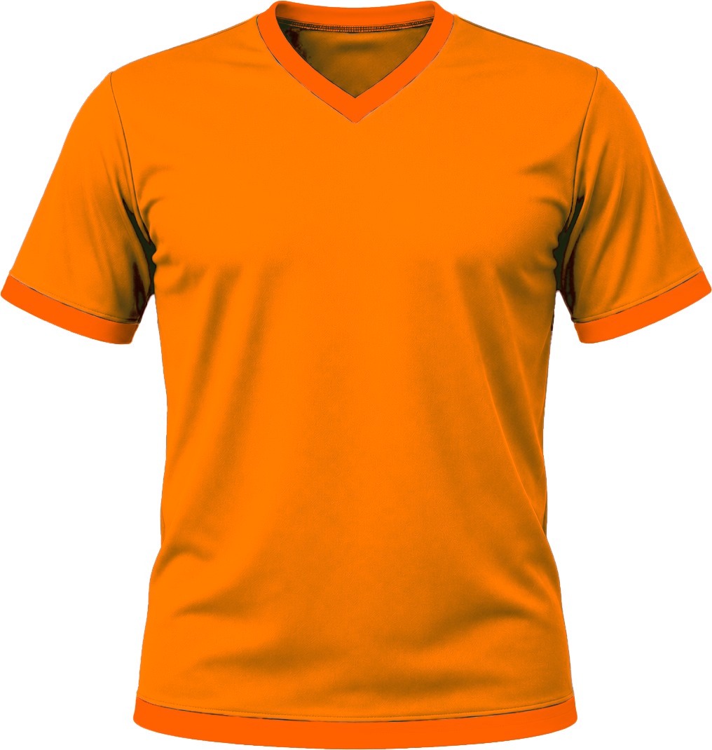 Ringer Unisex V-Neck T-shirt, Fitted Short Sleeve, Reverse Birdseye