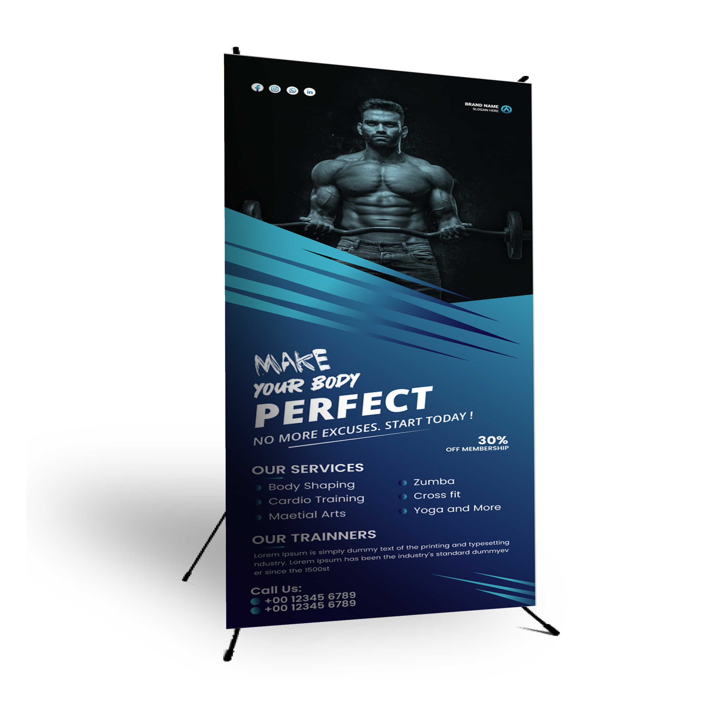 X-Frame Banner 1.2 x 2m, PVC, Print Only