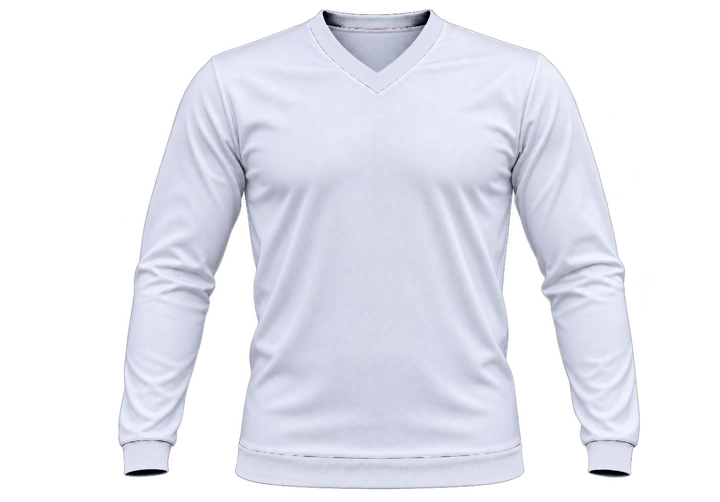 +27 Kiddies V-Neck T-shirt, Fitted Long Sleeve, Birdseye