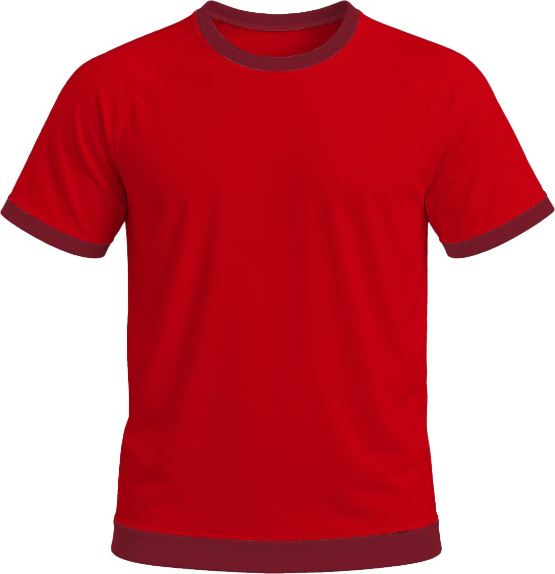 Ringer Unisex Crew Neck T-shirt, Raglan Short Sleeve, Reverse Birdseye