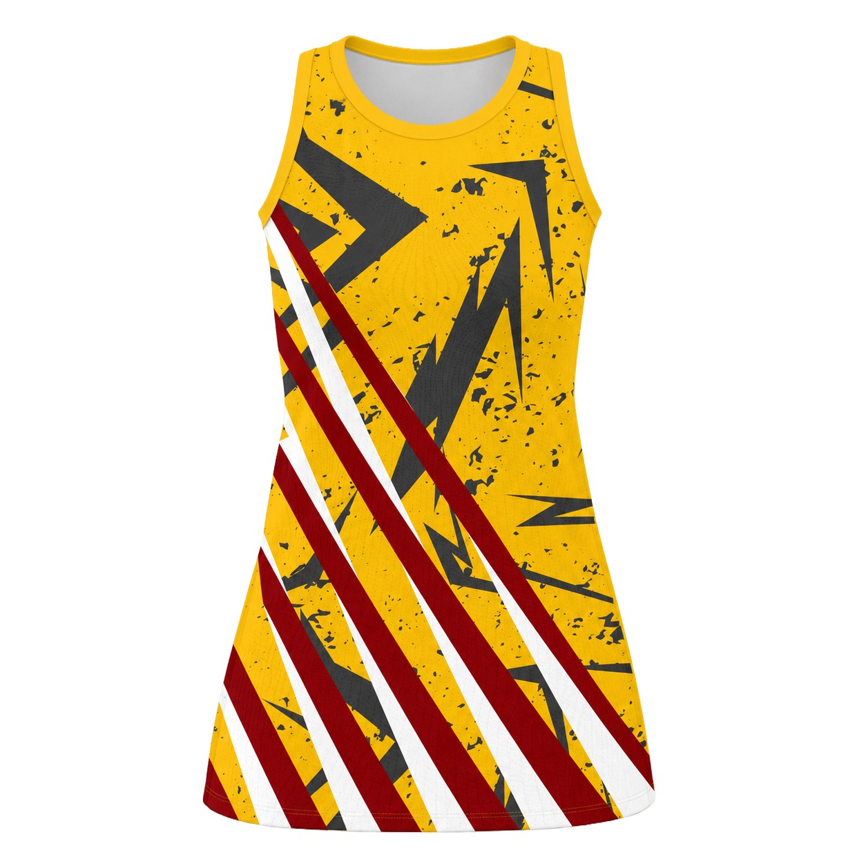 Dye Sub Kid's Sport Dress, Crew Neck, Birdseye