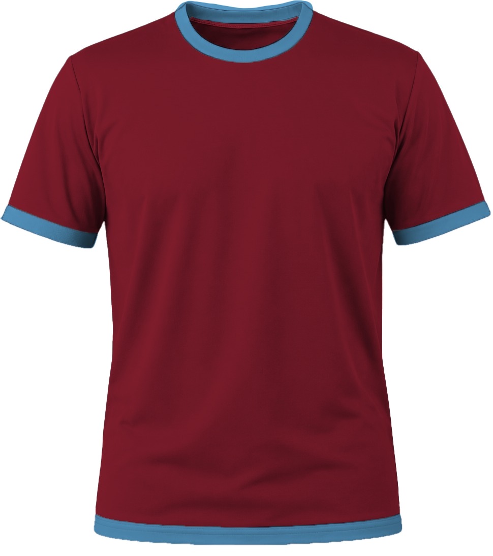 Ringer Unisex Crew Neck T-shirt, Fitted Short Sleeve, Birdseye