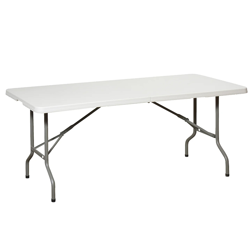 Folding White Trestle Table