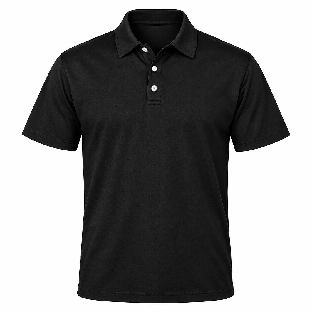 Men's Oxford Golf Shirt, Fitted Short Sleeve, 160g Cotton, Self-Fabric Collar