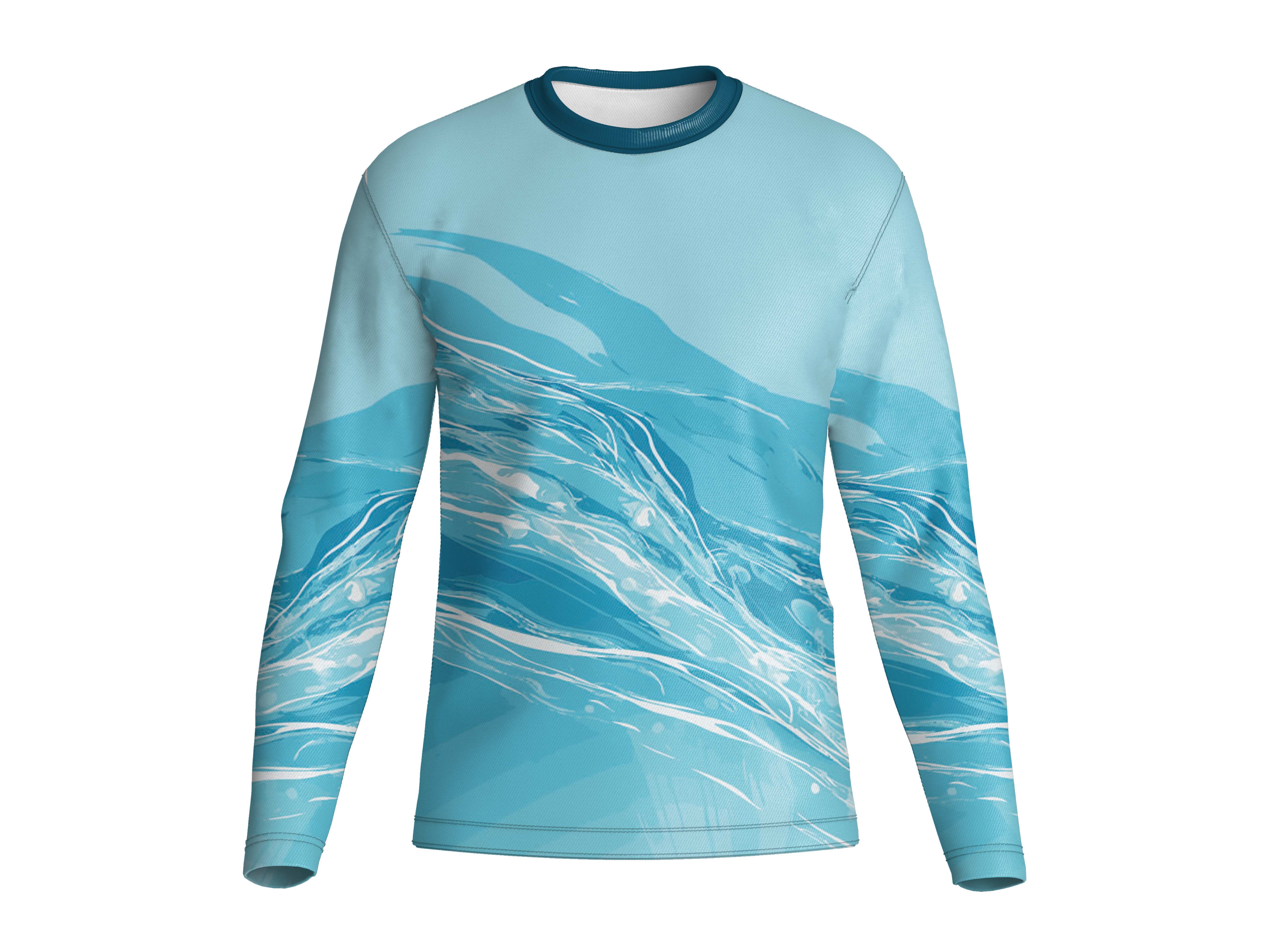 Dye Sub Kid's Crew Neck T-shirt, Fitted Long Sleeve, Sport Tec