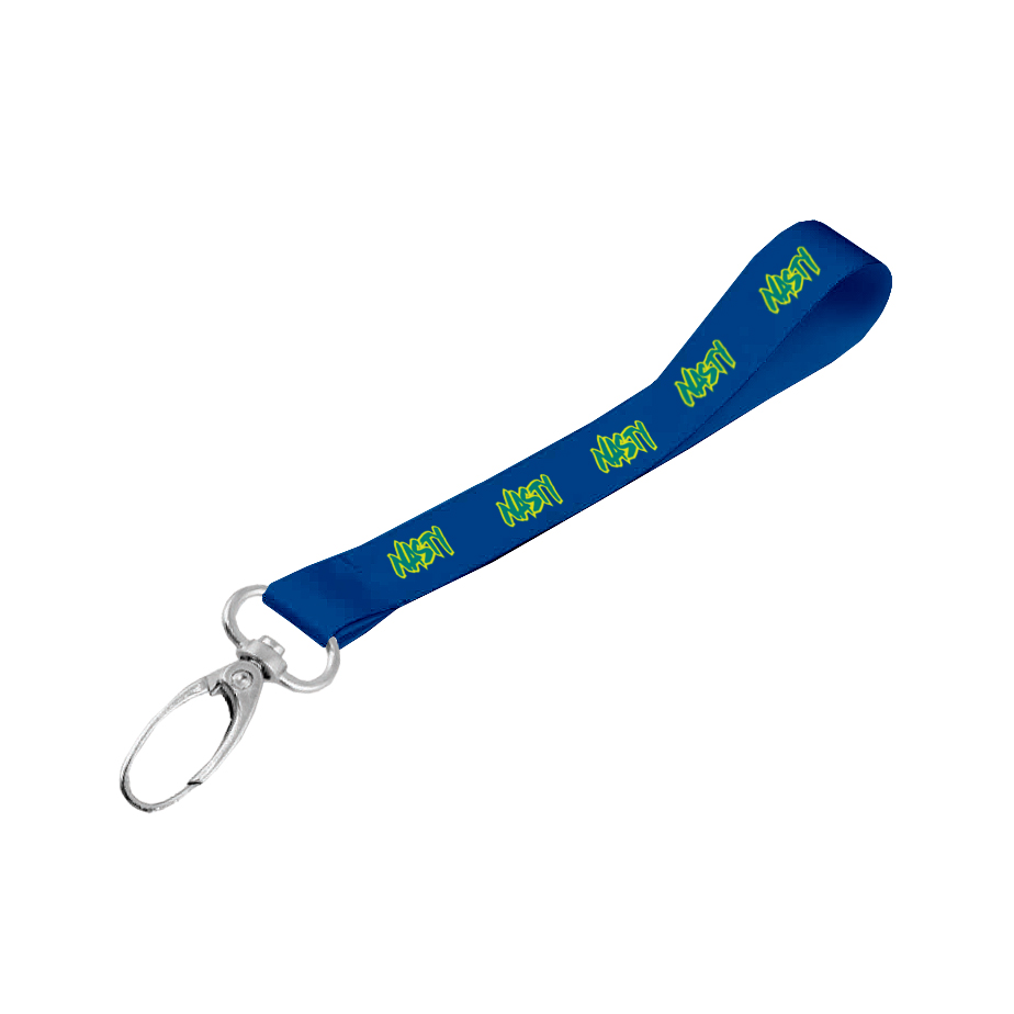 Matte Polyester Wrist Phone Strap D/Sided Print with Lobster Clip 15 x 340mm