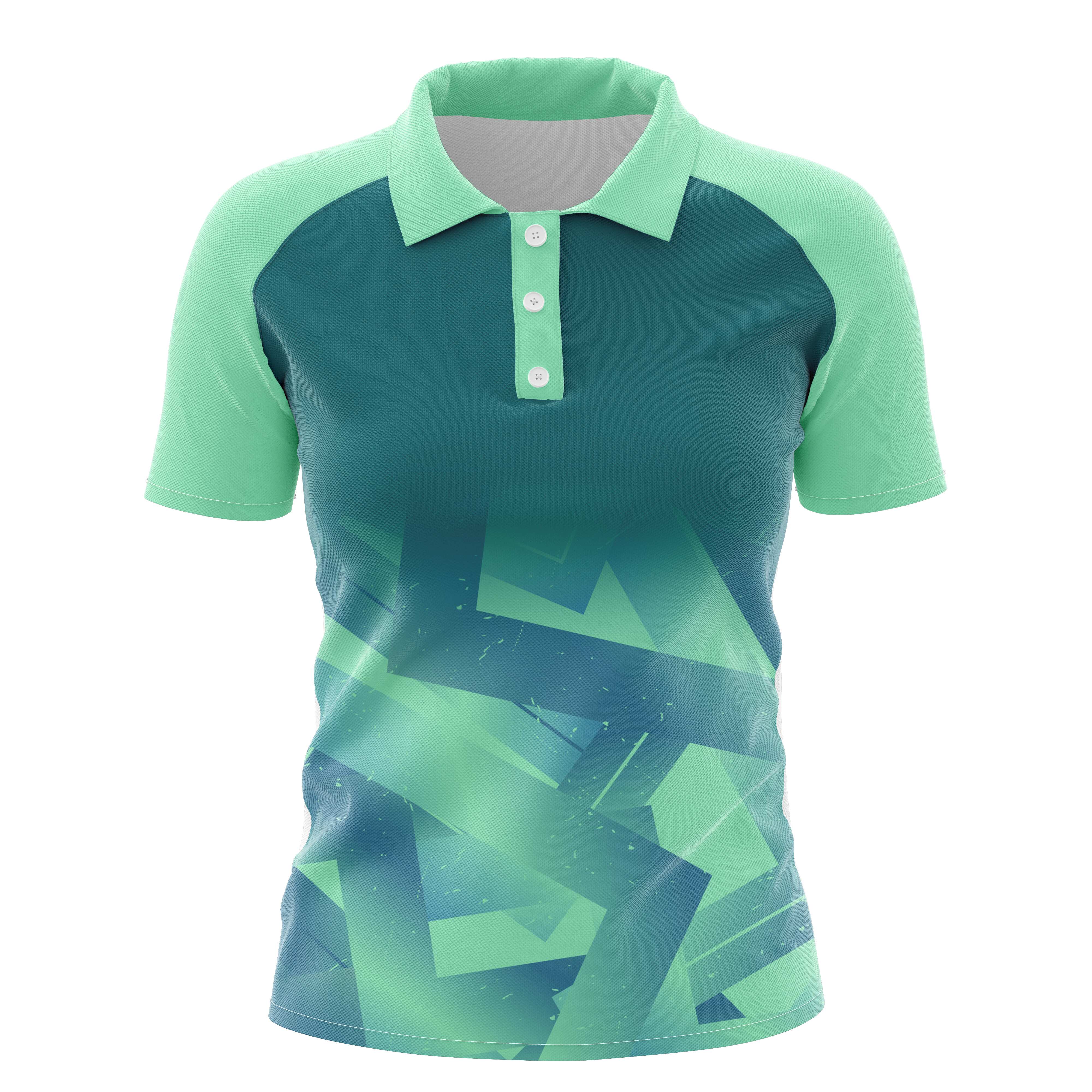 Dye Sub Ladies Golf Shirt, Raglan Short Sleeve, Reverse Birdseye