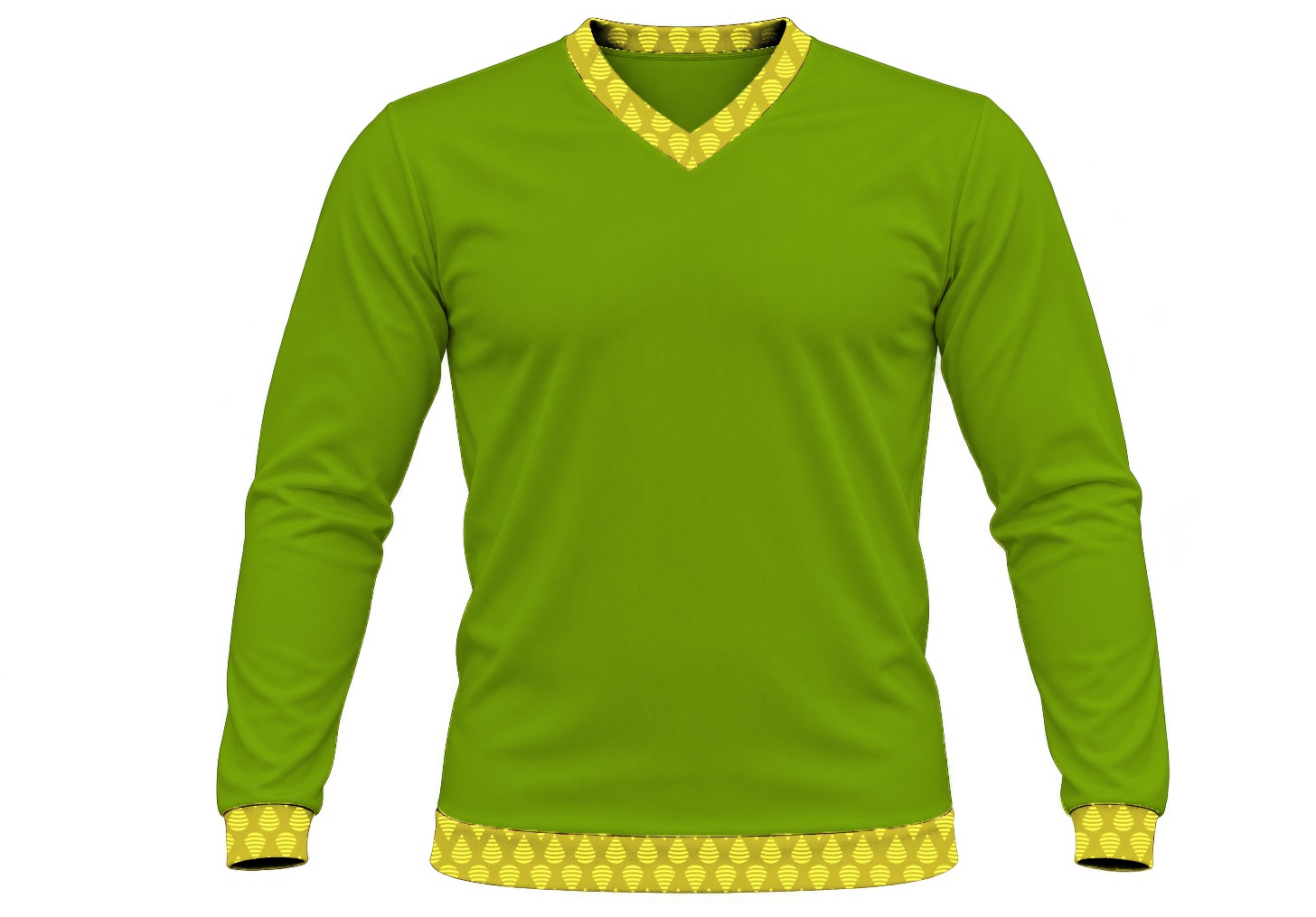 19Ten Kiddies V-Neck T-shirt, Fitted Long Sleeve, Reverse Birdseye