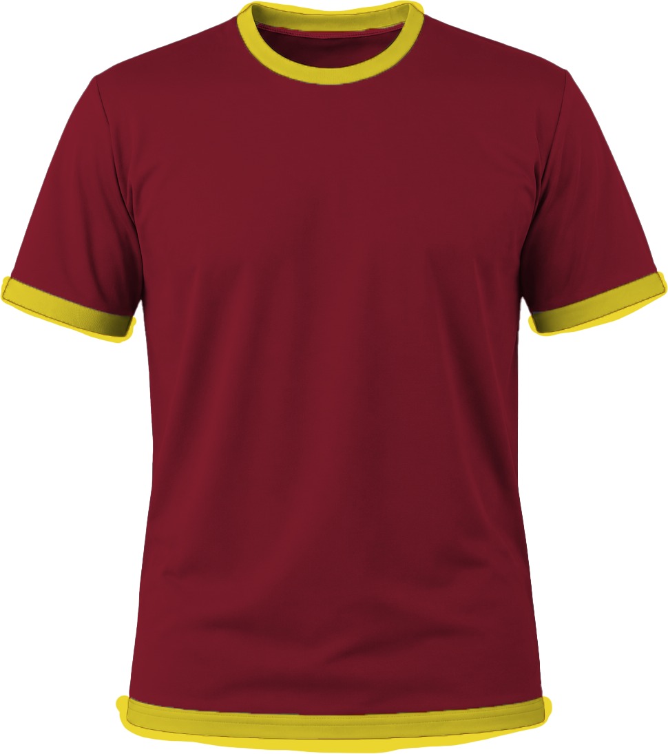 Ringer Kiddies Crew Neck T-shirt, Fitted Short Sleeve, Reverse Birdseye