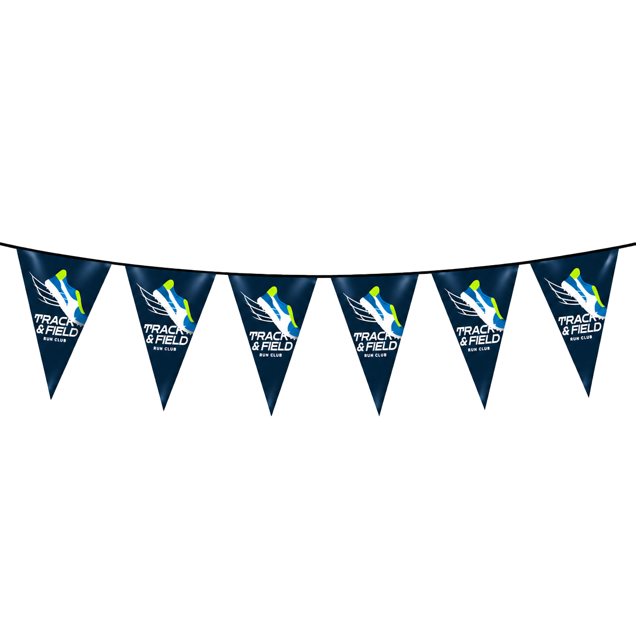 B. YOND LITHO Pennants Triangular (Double Sided White & White) 200 x 300mm