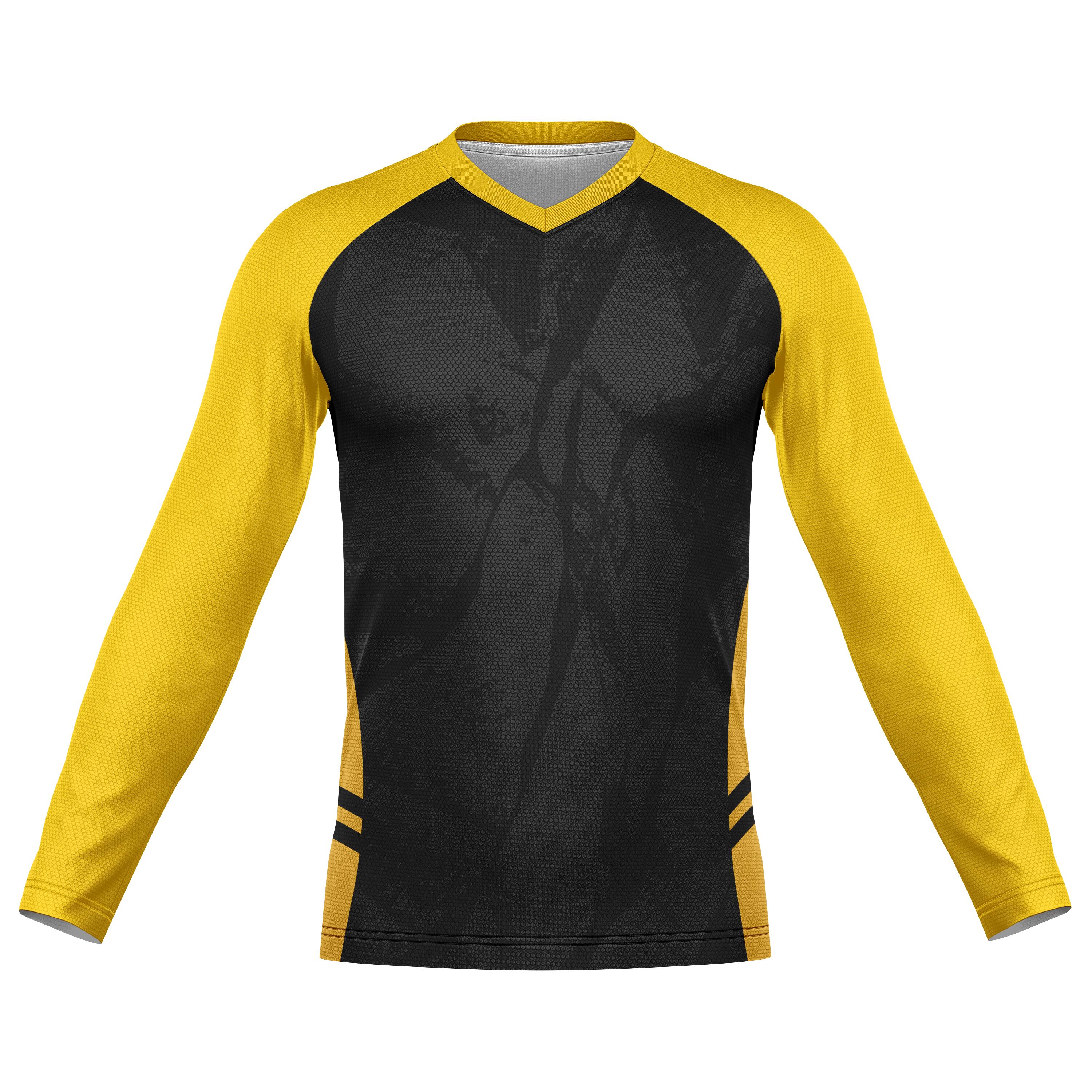 Dye Sub Men's V-Neck T-shirt, Raglan Long Sleeve, Birdseye